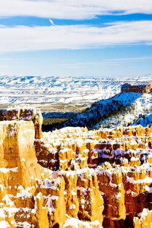 Bryce Canyon National Park in winter, Utah, USAの写真素材