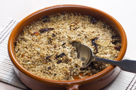 pot barley with mushrooms (called kuba - Czech meal)の写真素材
