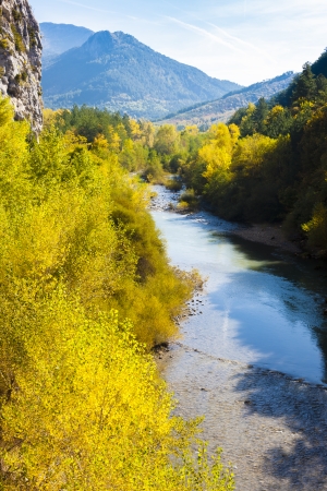 valley of river Verdon in autumn, Provence, Franceの写真素材