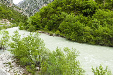 valley of river Verdon in spring, Provence, Franceの写真素材