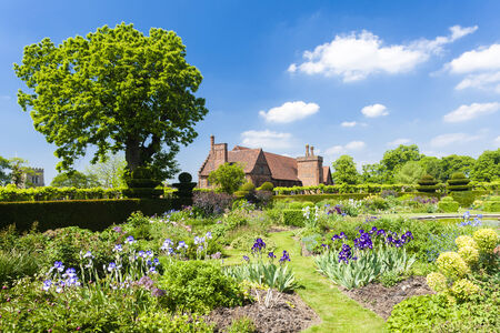 garden of Hatfield House, Hertfordshire, Englandのeditorial素材