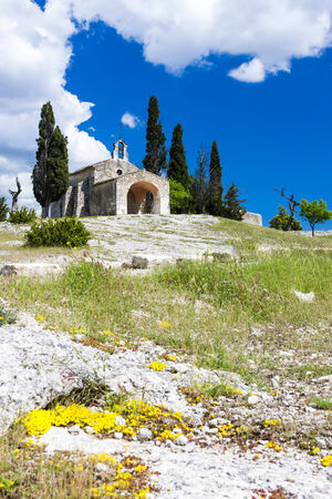 Chapel St. Sixte near Eygalieres, Provence, Franceの写真素材