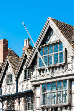 Garrick Inn and Harvard House, Stratford-upon-Avon, Warwickshire, Englandのeditorial素材