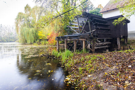 water mill, Dunajsky Klatov, Slovakiaの写真素材