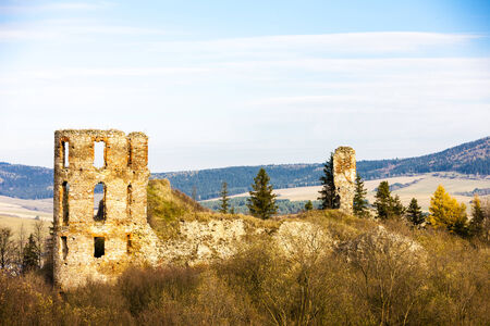ruins of Plavec Castle, Slovakiaのeditorial素材