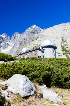 observatory at Rock Tarn (Skalnate pleso), Vysoke Tatry (High Tatras), Slovakiaのeditorial素材