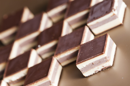 nougat chocolate candiesの写真素材