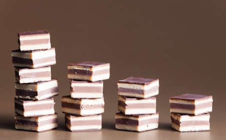 nougat chocolate candiesの写真素材