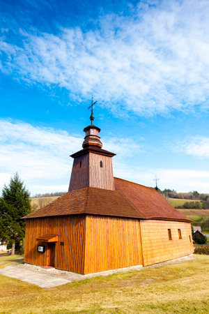 wooden church, Krive, Slovakiaの写真素材