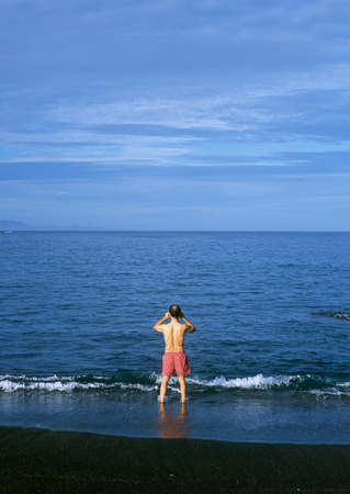 swimmer, Fuerteventura, Canary Islands, Spainの写真素材