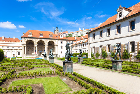 Valdstejnska Garden and Prague Castle, Prague, Czech Republicのeditorial素材