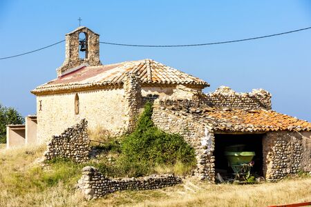chapel in Ajonc, Provence, Franceの写真素材
