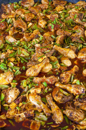 chicken legs, market in Nyons, Rhone-Alpes, Franceの写真素材
