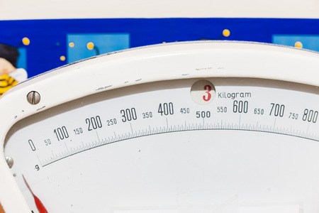 detail of a scale in maternal hospitalの写真素材