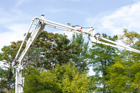 pump of concrete mixerの写真素材