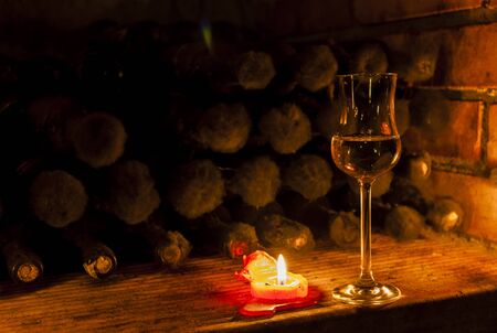 wine archive in wine cellar, Czech Republicの写真素材