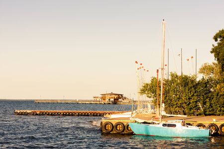 port in Puck, Pomerania, Polandの写真素材