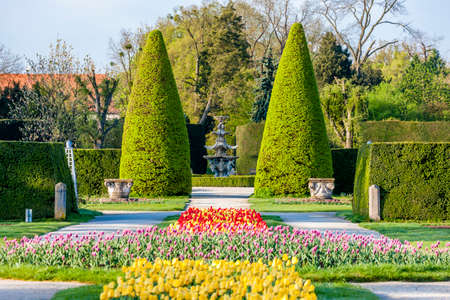 garden of Lednice Palace, Czech Republicのeditorial素材