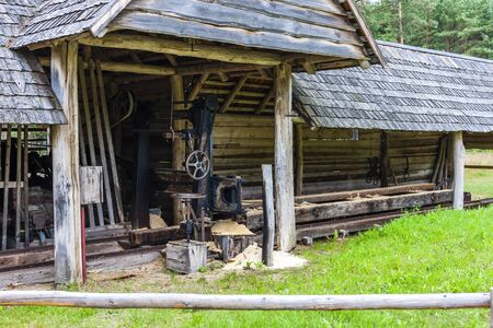 Kaszubski ethnographic park in Wdzydzki Park Krajobrazowy, Pomerania, Polandのeditorial素材