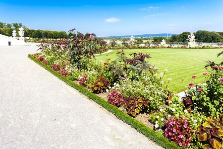 baroque garden of Hof Palace, Lower Austria, Austriaのeditorial素材