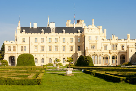 Lednice Palace with garden, Czech Republicのeditorial素材