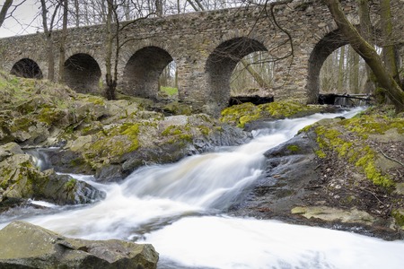 Baroque Bridge, Tousice, Czech Republicの写真素材