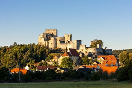 ruins of Rabi Castle, Czech Republicの写真素材
