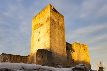 frosty morning in Landstejn castle, Czech Republicのeditorial素材