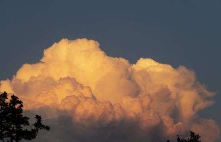 beautiful cloudy bright summer skyの写真素材