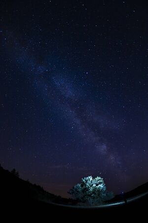 night sky with milky way, Slovakia