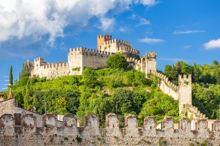 Castle Soave in Veneto, Italyの写真素材