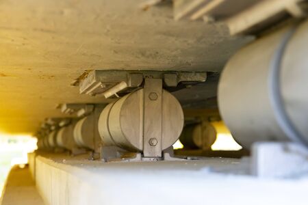 rolling bearing of modern concrete bridge constructionの写真素材