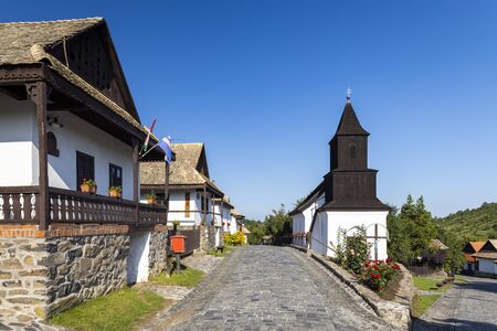 Historical village center of Holloko, region Northern Hungary