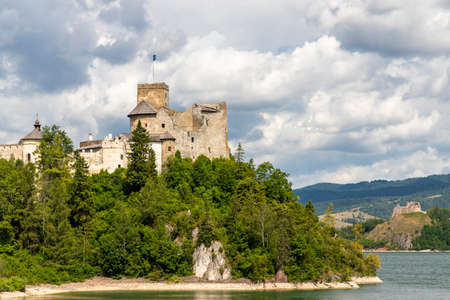 Niedzica castle over Czorsztyn lake in Pieniny, Poland