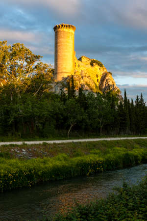 Chateau de l Hers near Chateauneuf-du-Pape, Provence, Franceのeditorial素材