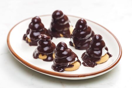 typical Czech dessert called indianekの写真素材