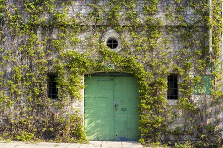 Old wine cellar in Bzenec, Southern Moravia, Czech Republicの写真素材