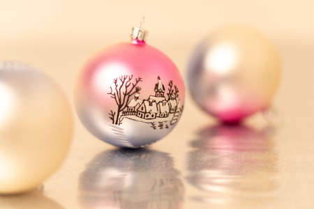 Christmas ornament with winter motifの写真素材