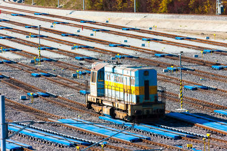 Railway tracks in station Zilina, Slovakia