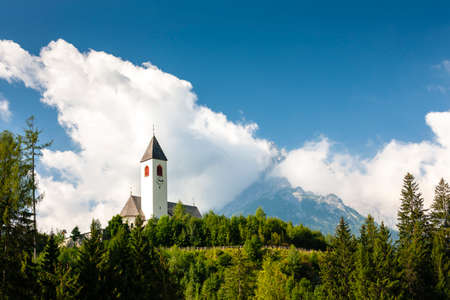 chapel, Dolomites, Styria, Austriaの写真素材