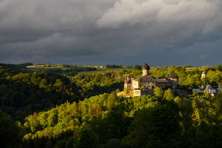 Sovinec castle in Nizky Jesenik, Northern Moravia, Czech republicのeditorial素材