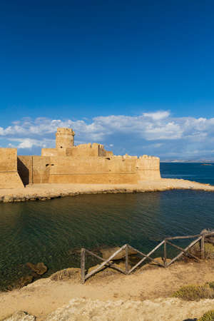 Castle in Isola di Capo Rizzuto, Province of Crotone, Calabria, Italyのeditorial素材