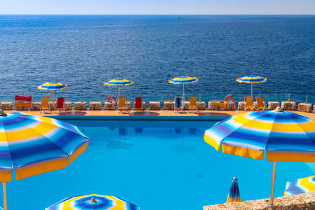 swimming pool near sea in Zinzulusa, Castro, Province Lecce, Italy