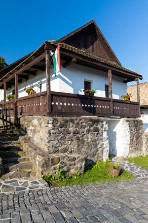 Historical village center of Holloko, region Northern Hungaryのeditorial素材