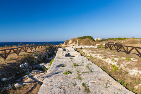 Roca Vecchia, Archaeological site near Torre di Roca Vecchia, Apulia, Italy