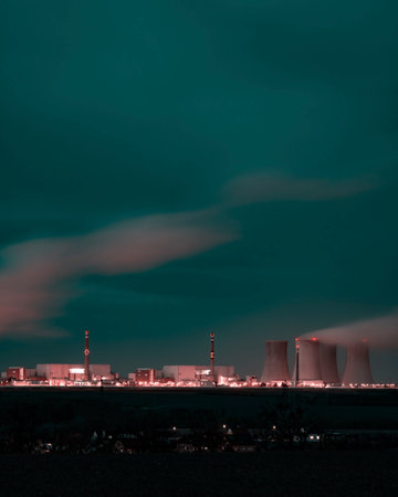 Nuclear power station Dukovany, Vysocina region, Czech republicの写真素材