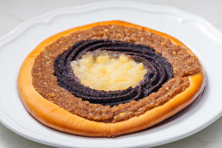 still life of typical Czech cakeの写真素材