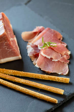 Italian ham served with grissini