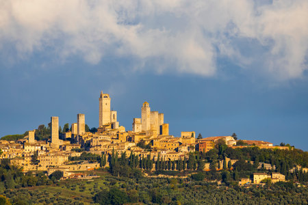 San Gimignano in Tuscany, Italyの写真素材