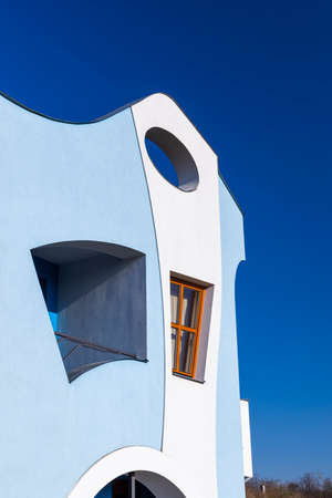 Modern architecture Opile sklepy in Velke Pavlovice, Southern Moravia, Czech Republicの写真素材